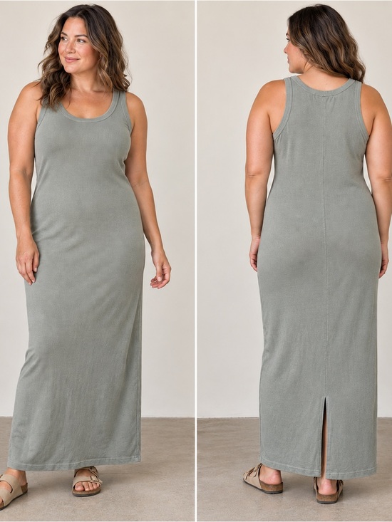 Marine Layer Dresses & Skirts - Marine Layer Lexi Sun-In Dress XL Faded Olive Ribbed Maxi Coastal Casual NWT